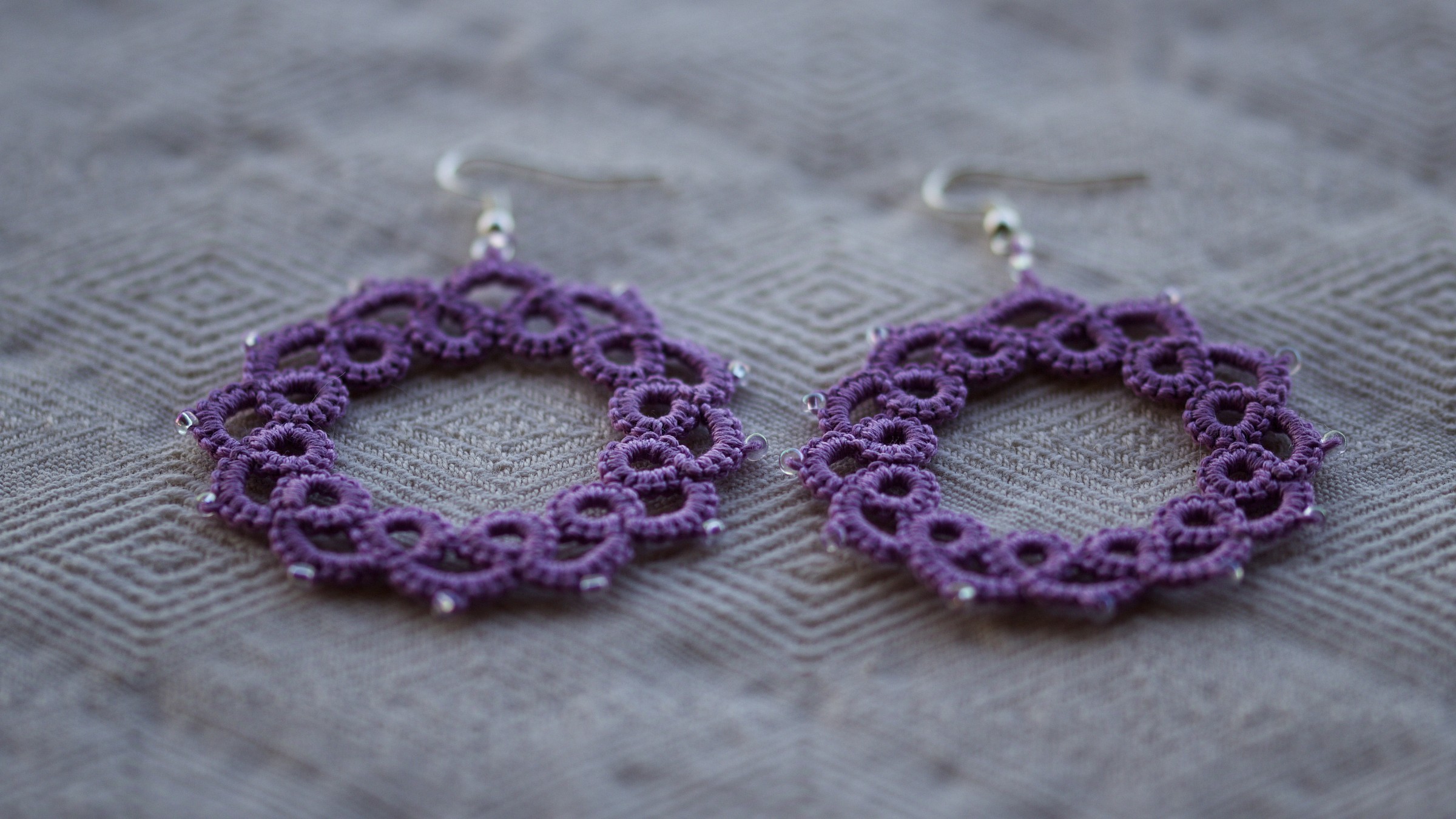 earrings purple