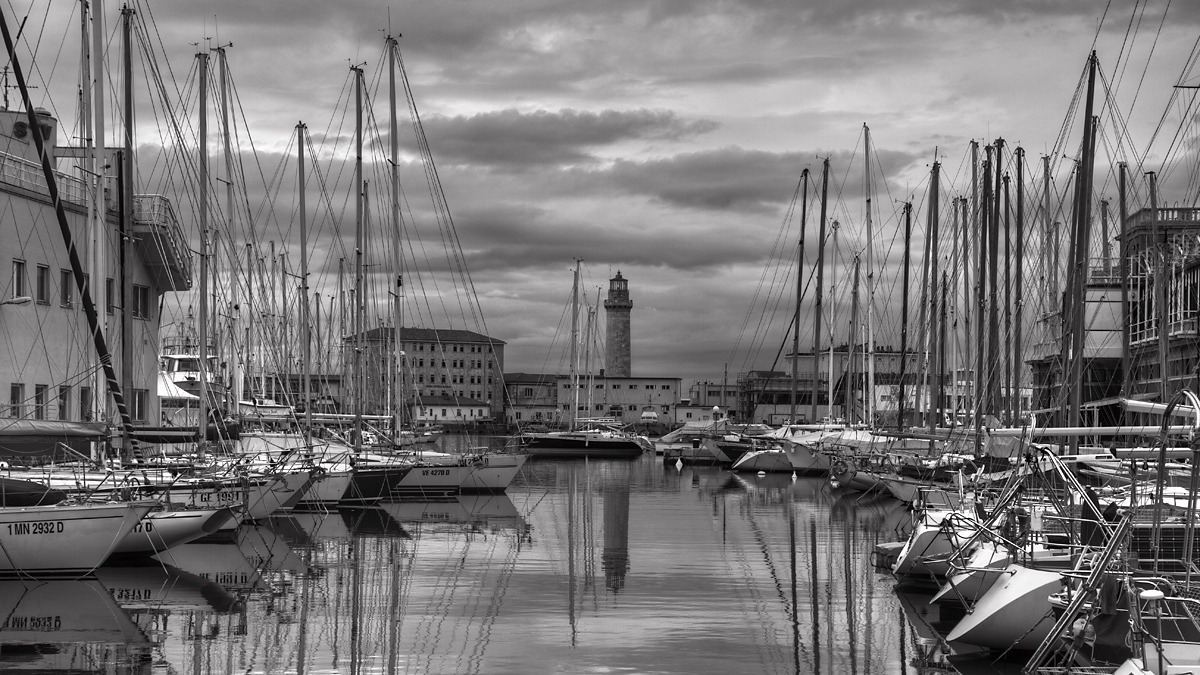 trieste, lighthouse and boats