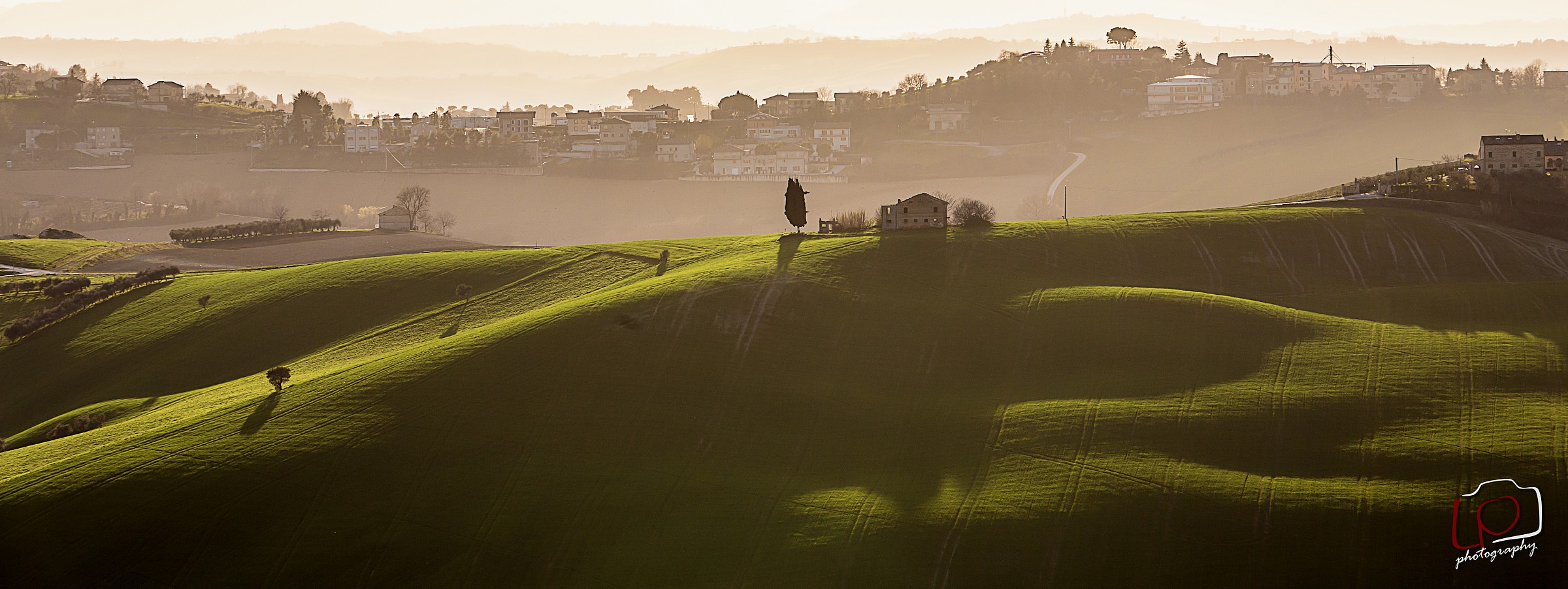 Shadows at sunset Marche Hills