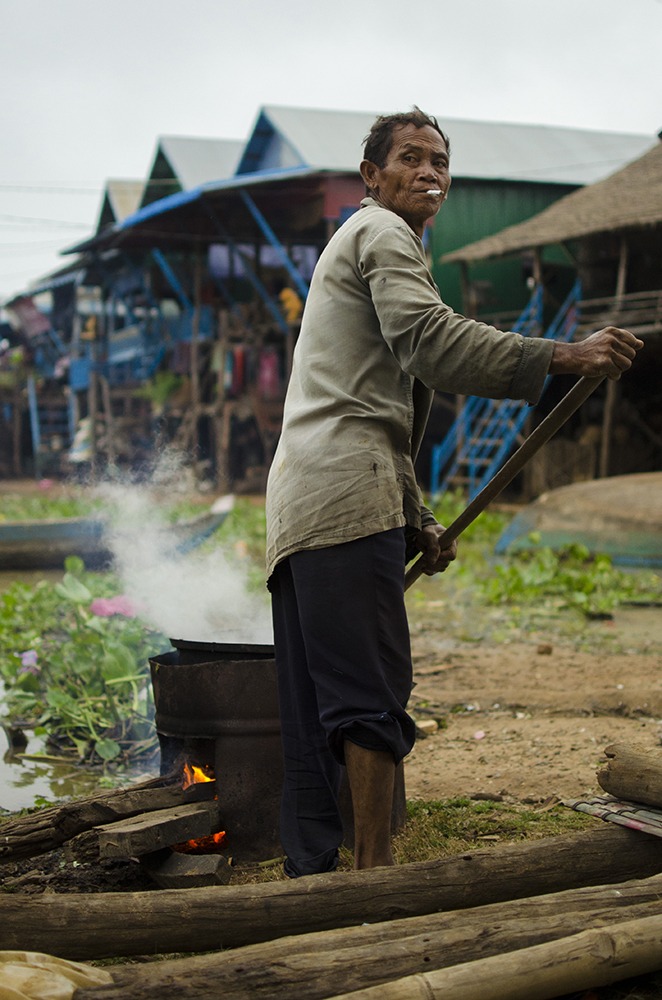old fisherman cambodian