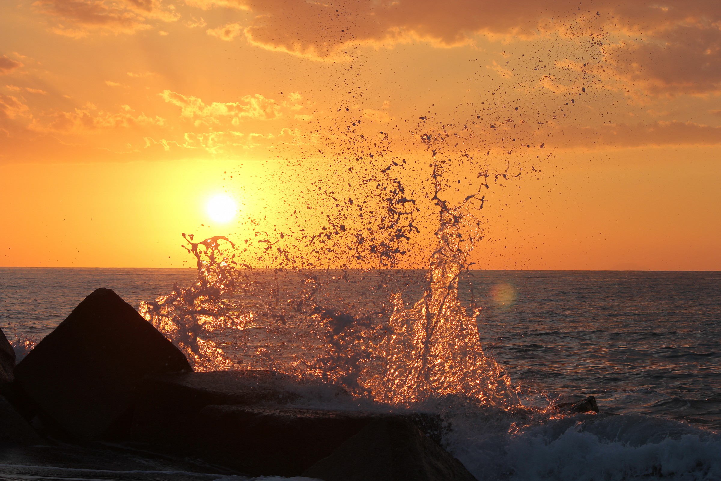 transparencies at sunset