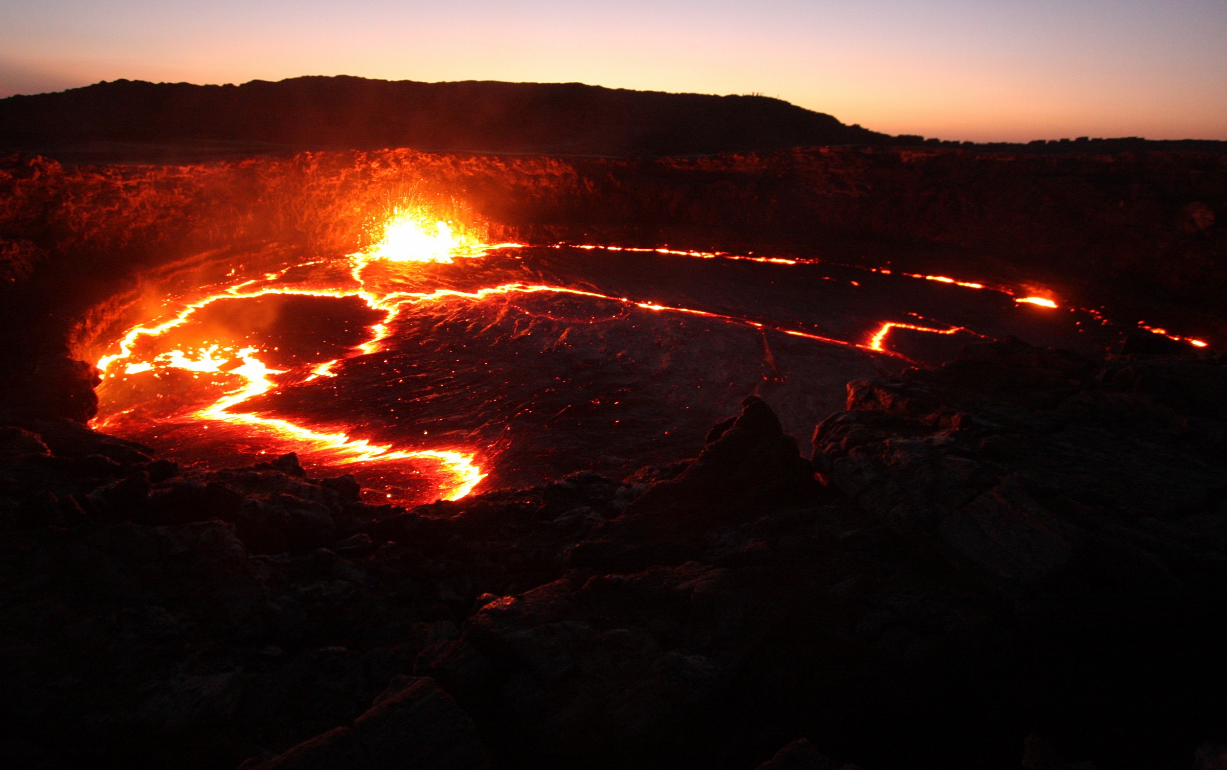 Bocca vulcano Erta Ale