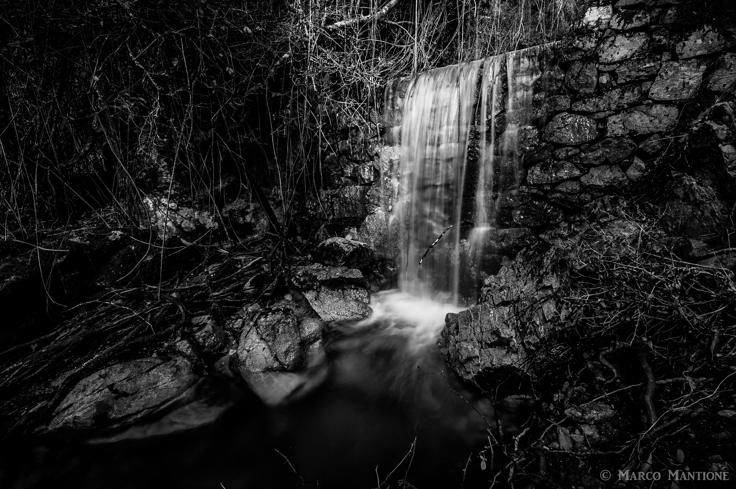 Waterfall BW
