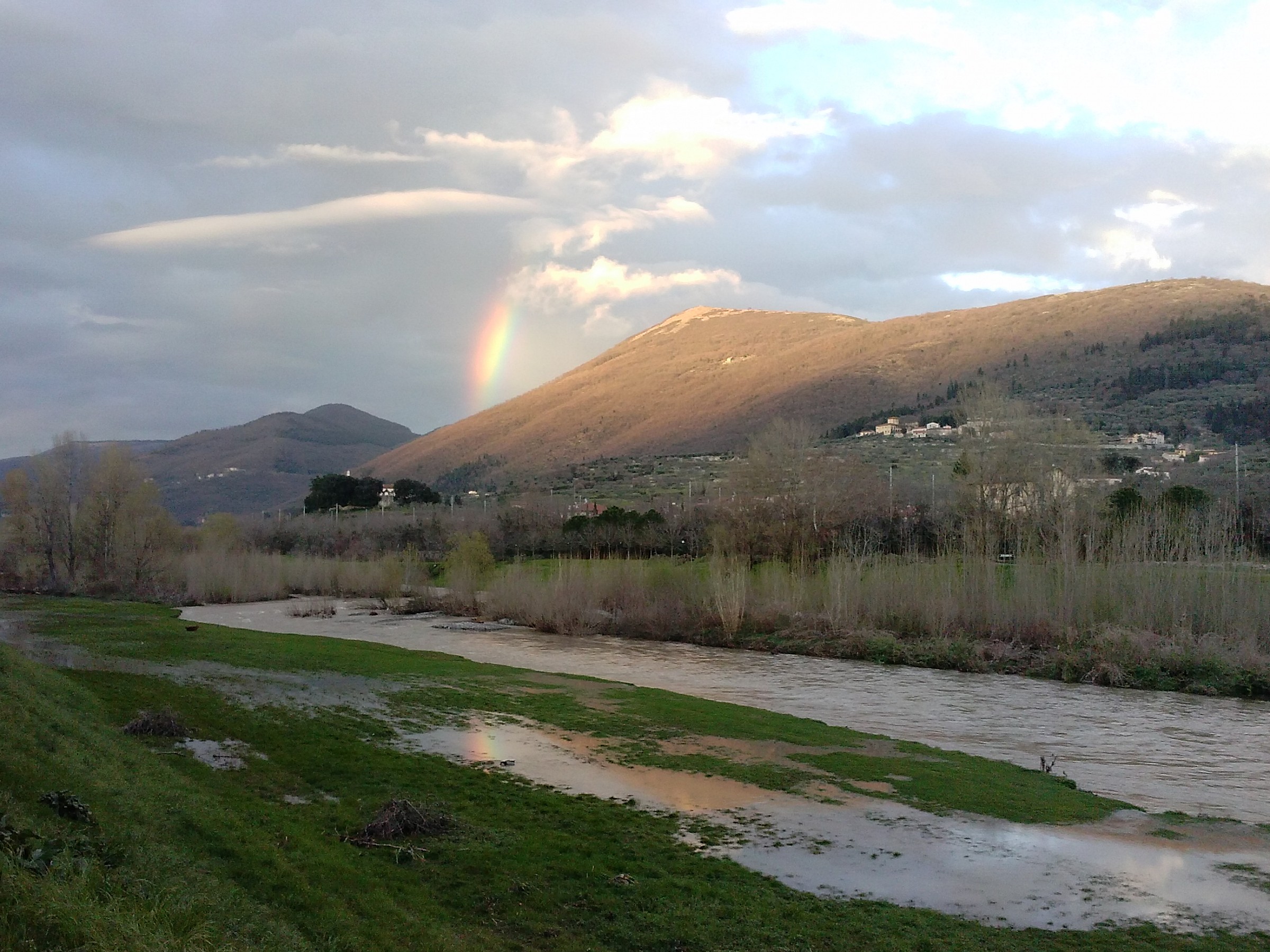 Rainbow on river Bisenzio