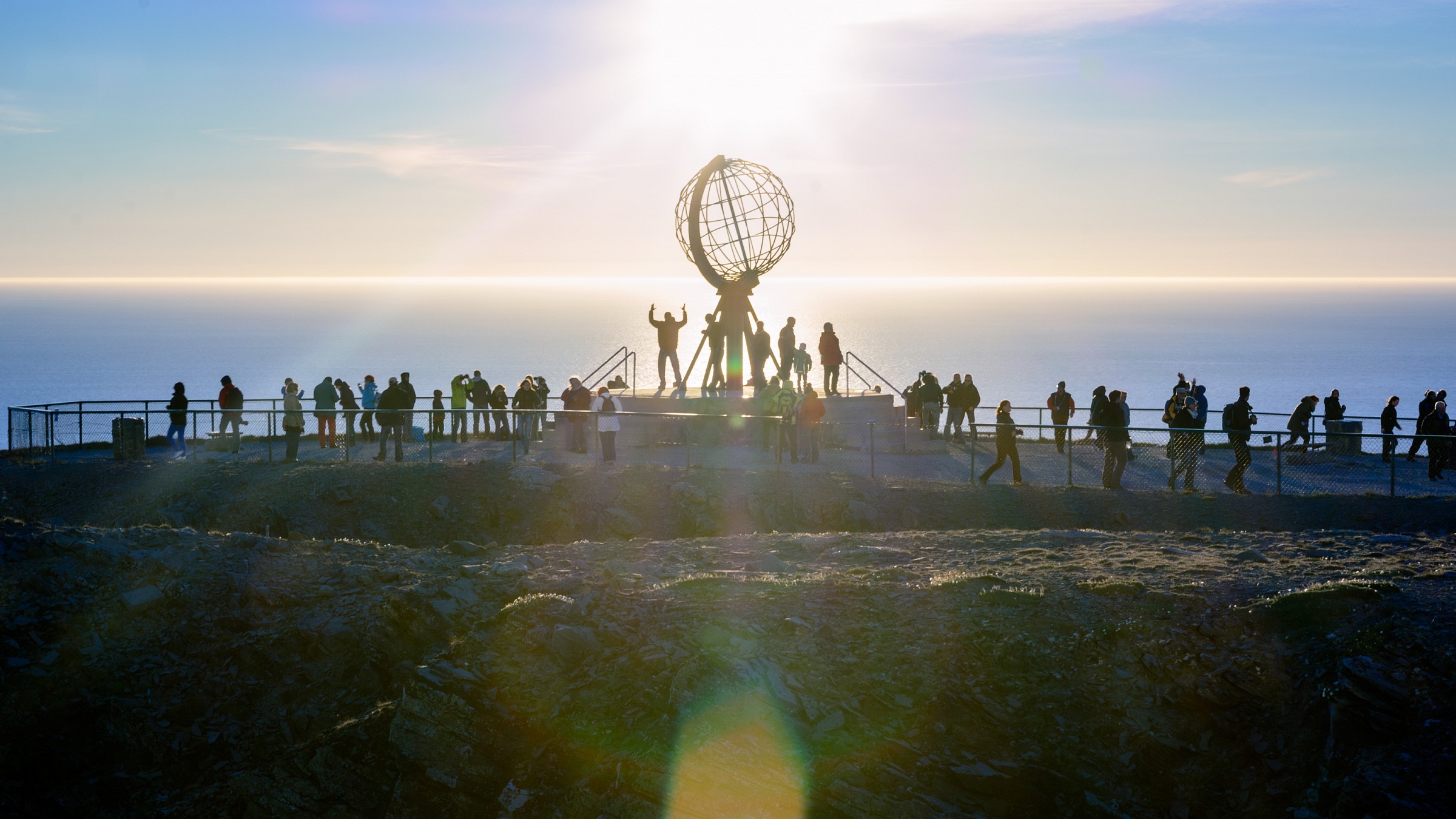 NordKapp, il sole a mezzanotte.