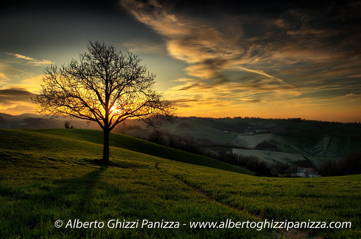 Tramonto in collina