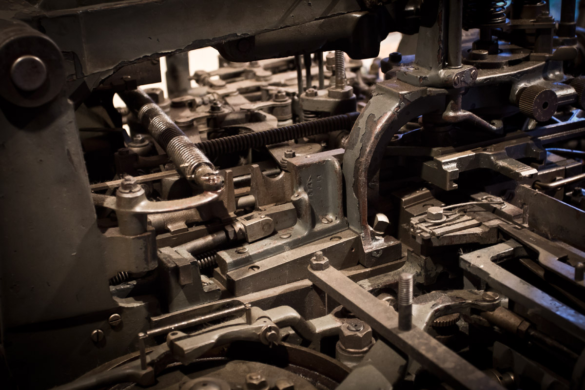 detail of a Monotype, Museum of Printing, Soncin