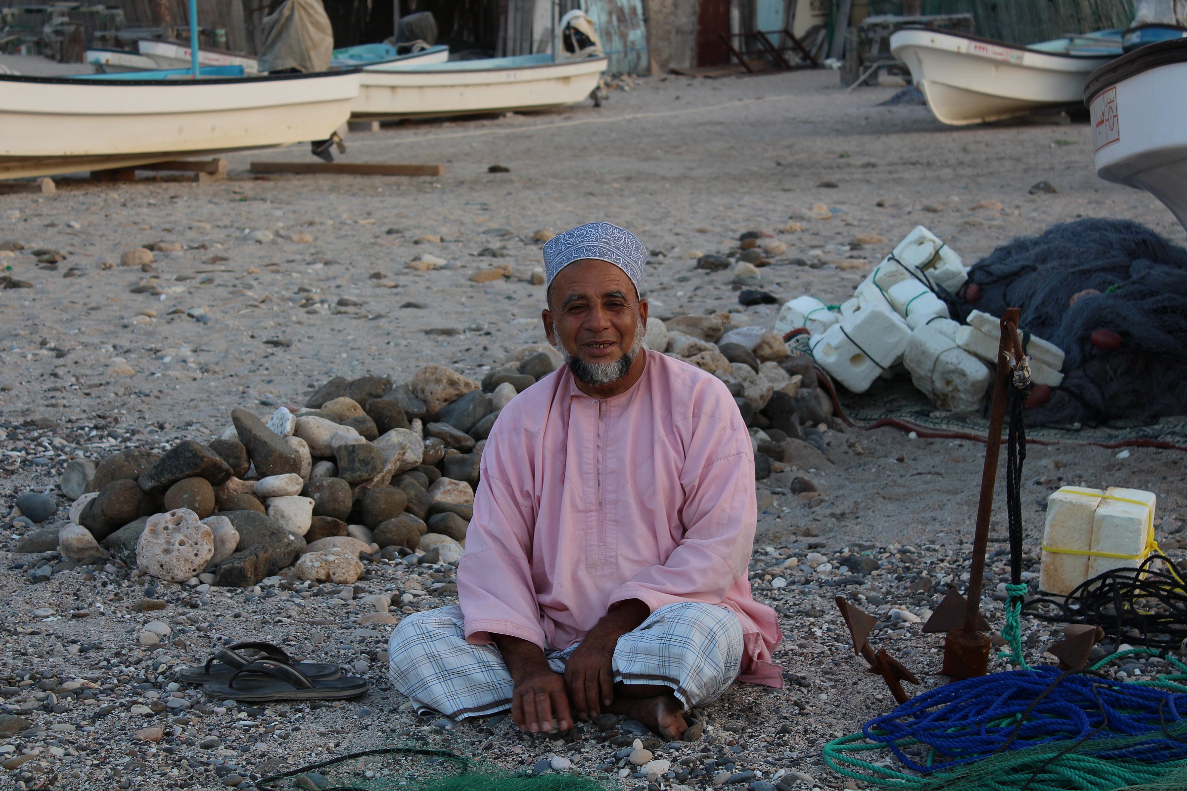 vecchio pescatore a Quntab