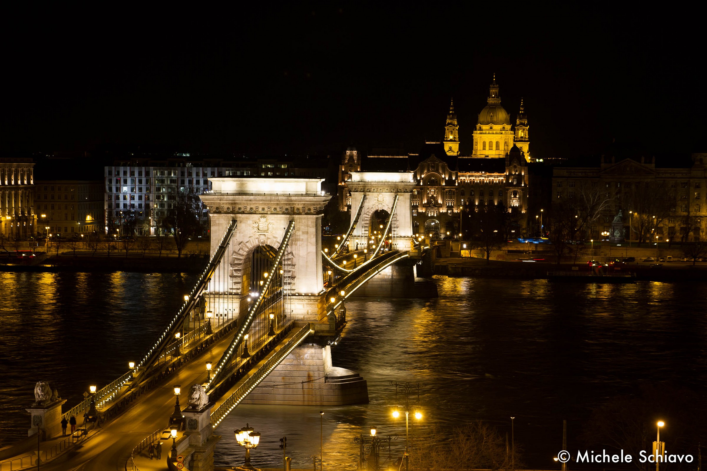 Chain Bridge seen from the castle