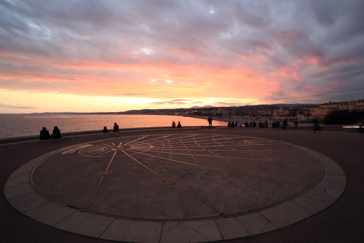 sunset in Nice