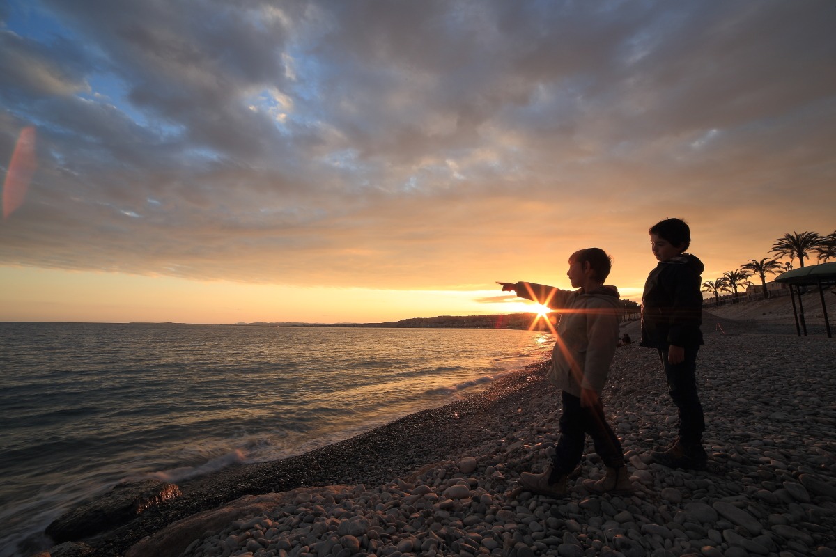 sunset over Nice
