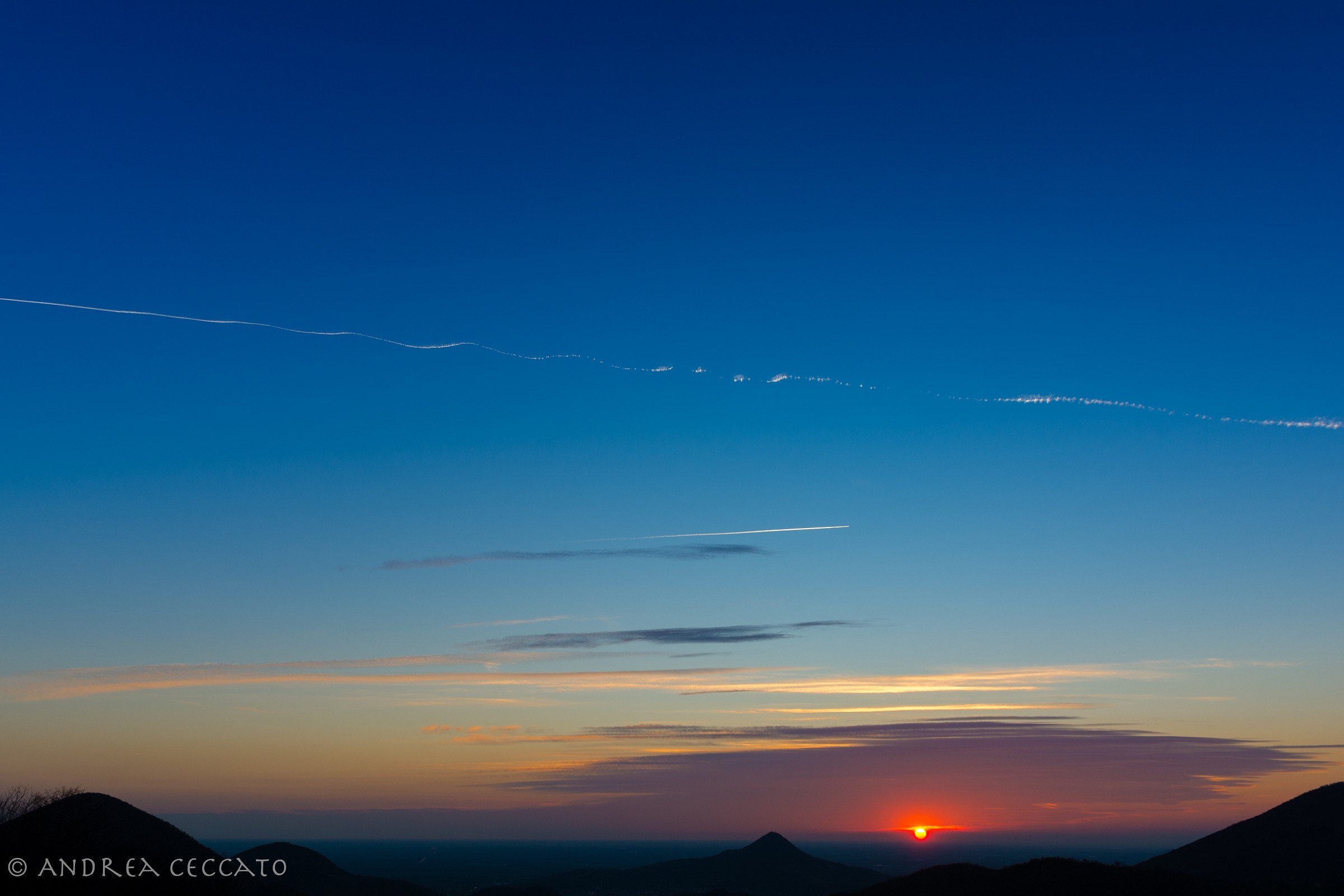 Euganean Hills at sunset
