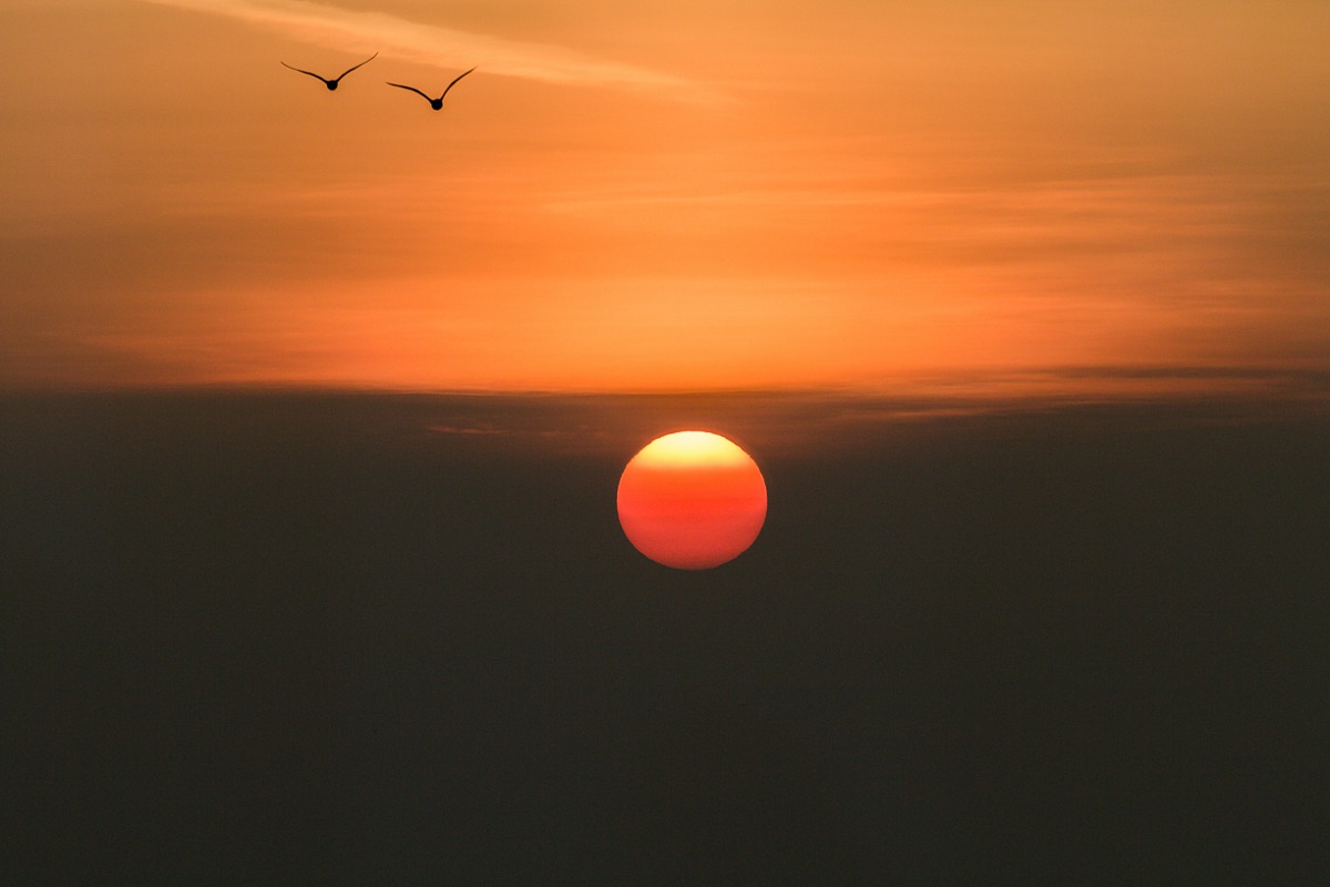 Il tramonto di Dublino.