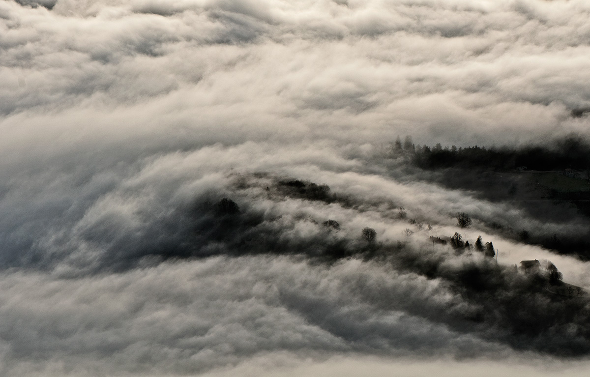 THE fast flying clouds.