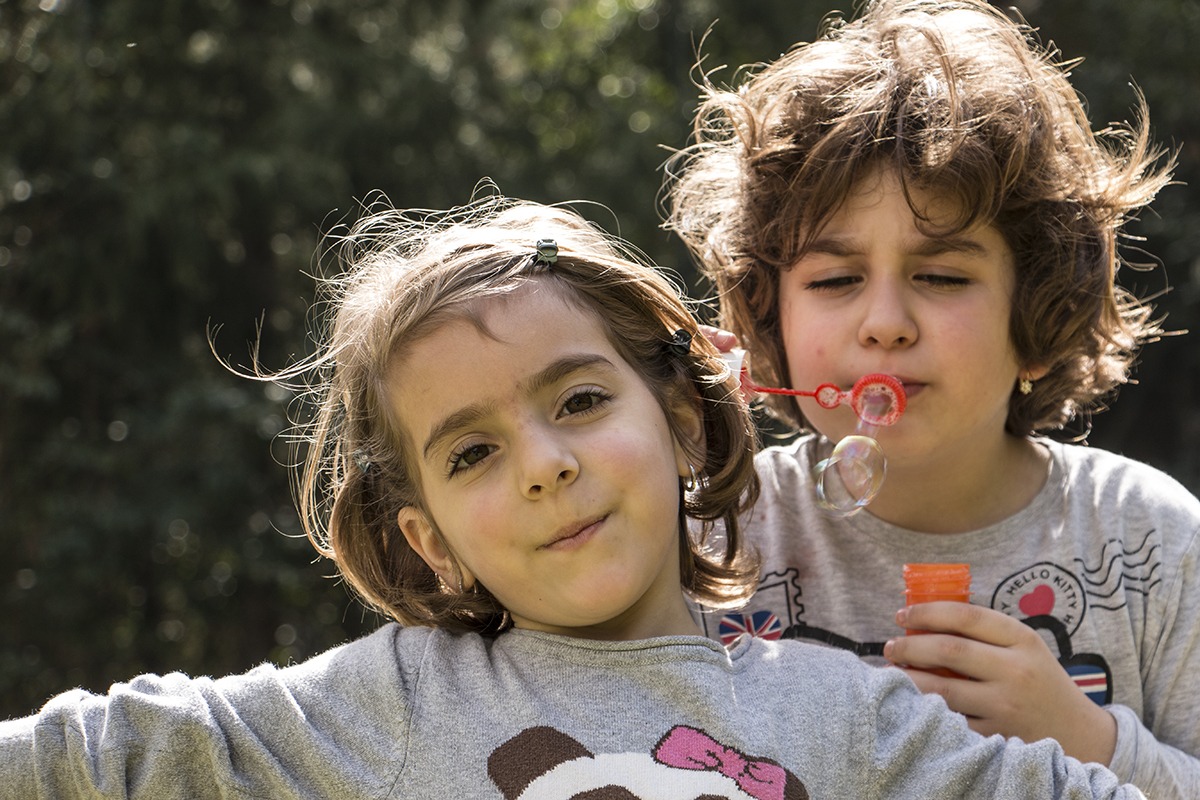 Maria Irene and bubbles ..