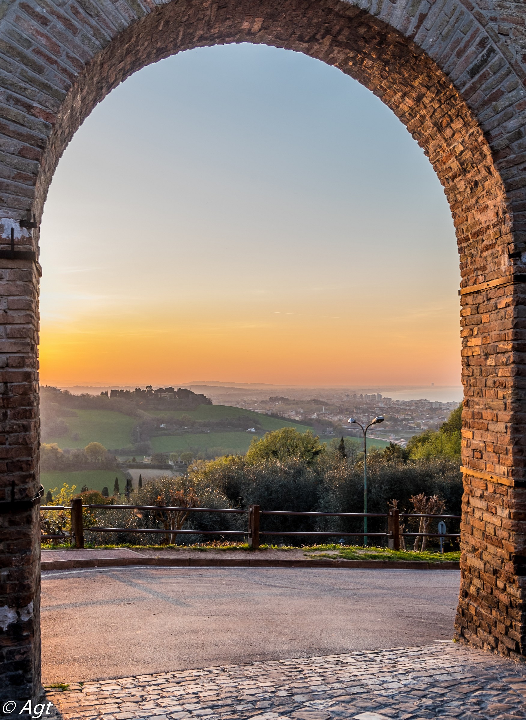 Gradara sunset from the western door