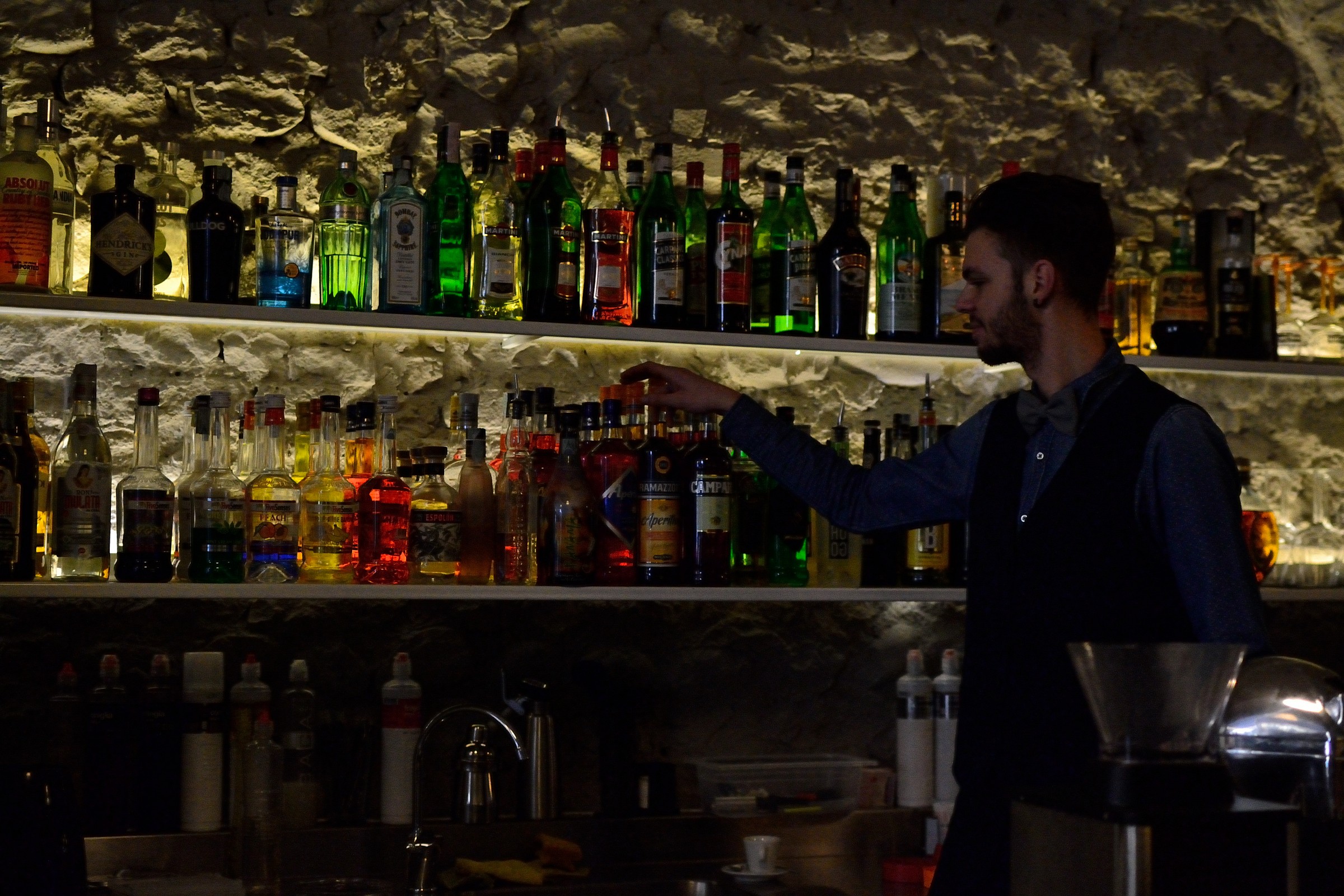 Al bar per la colazione.