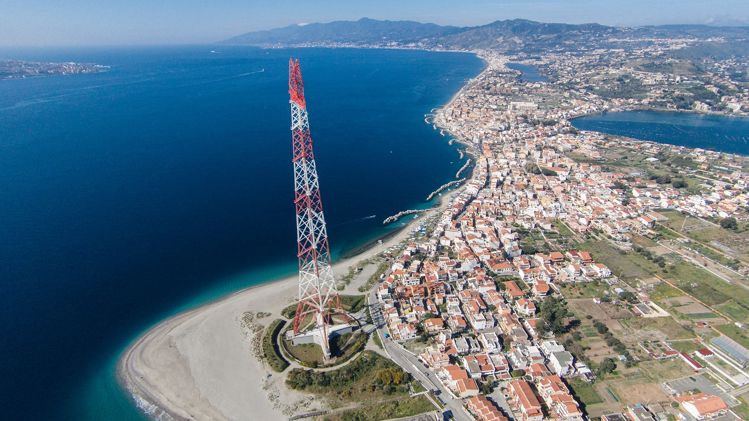 Strait of Messina Unesco world heritage (photo by Drone)