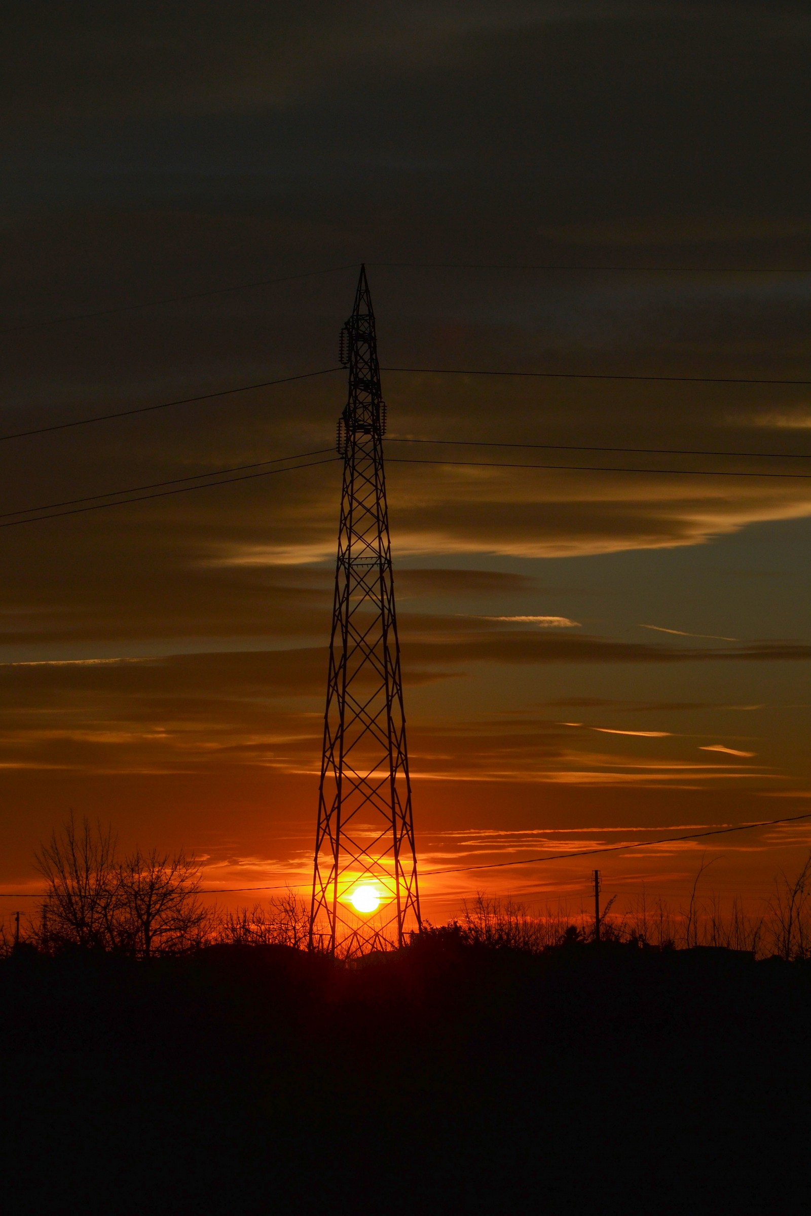 Sunset in countryside