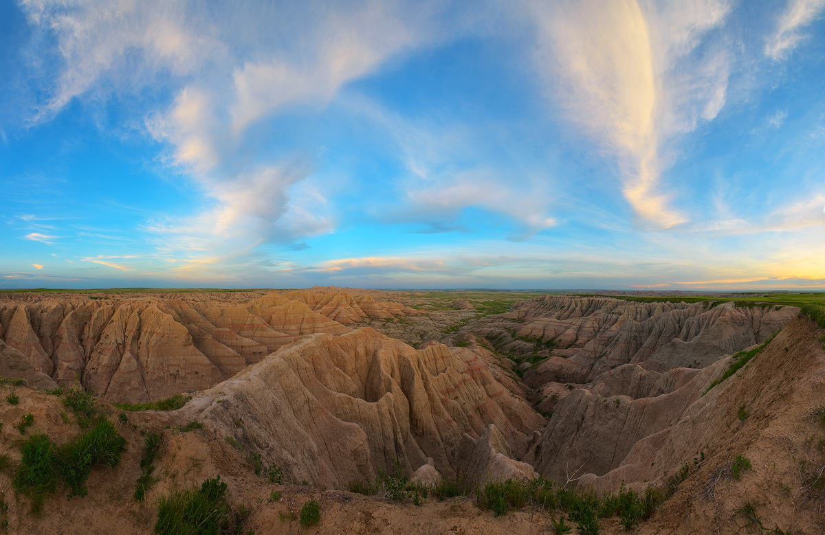 South Dakota Badlands, vertical pano
