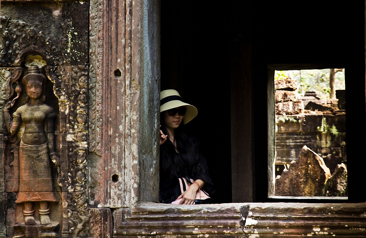 Tourist at Angkor
