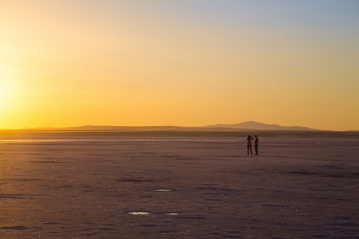 The golden light of sunset