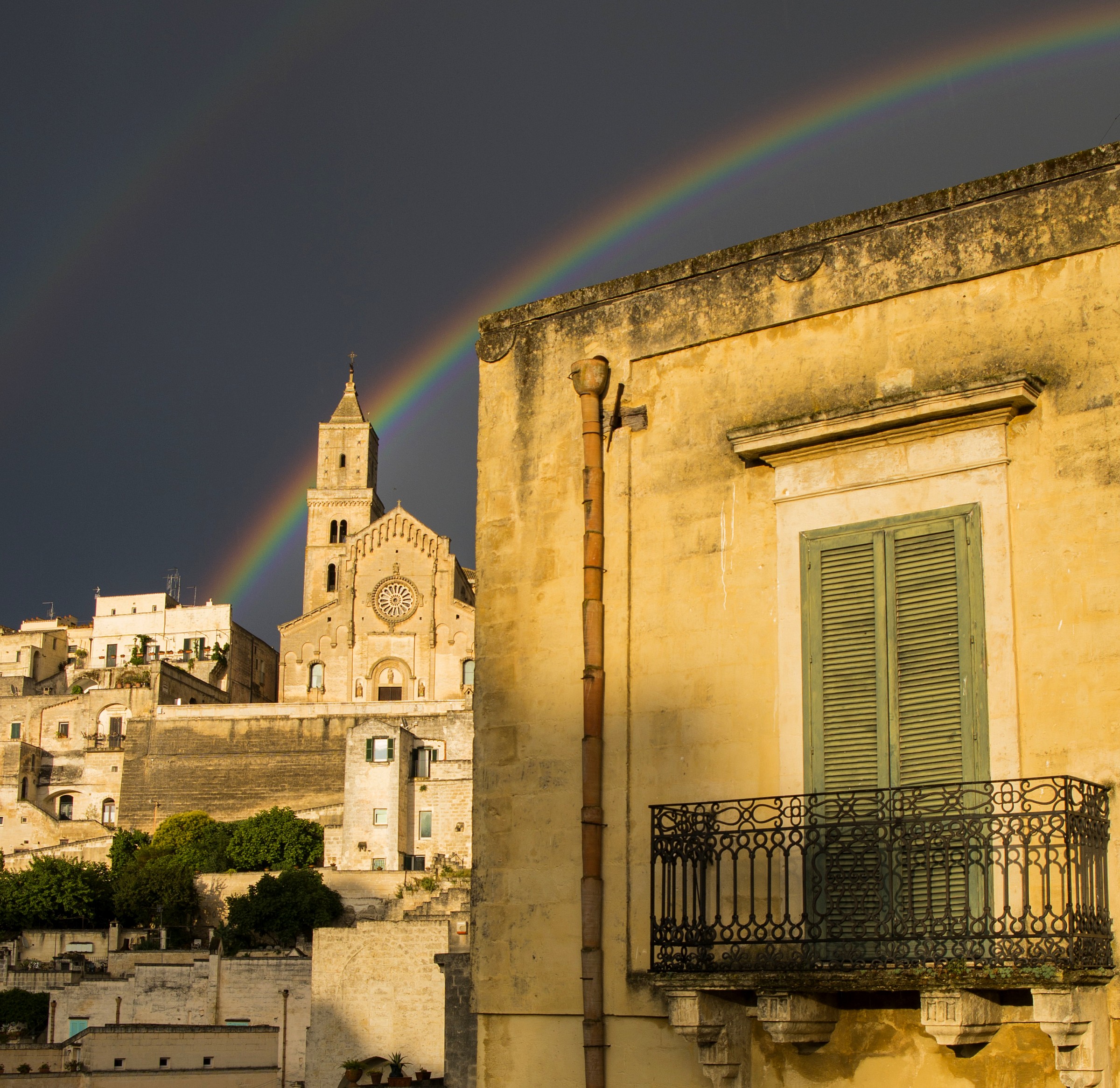 arcobaleno sui Sassi di Matera
