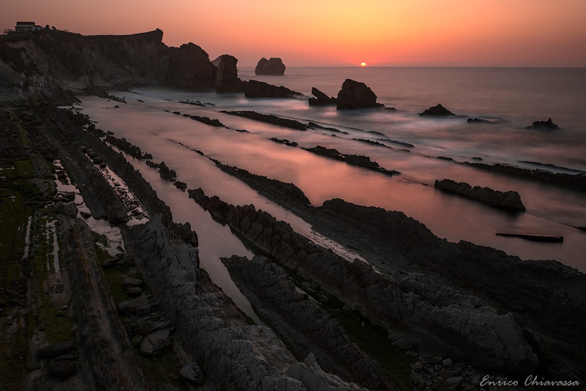 Afterglow in Playa de Arnia