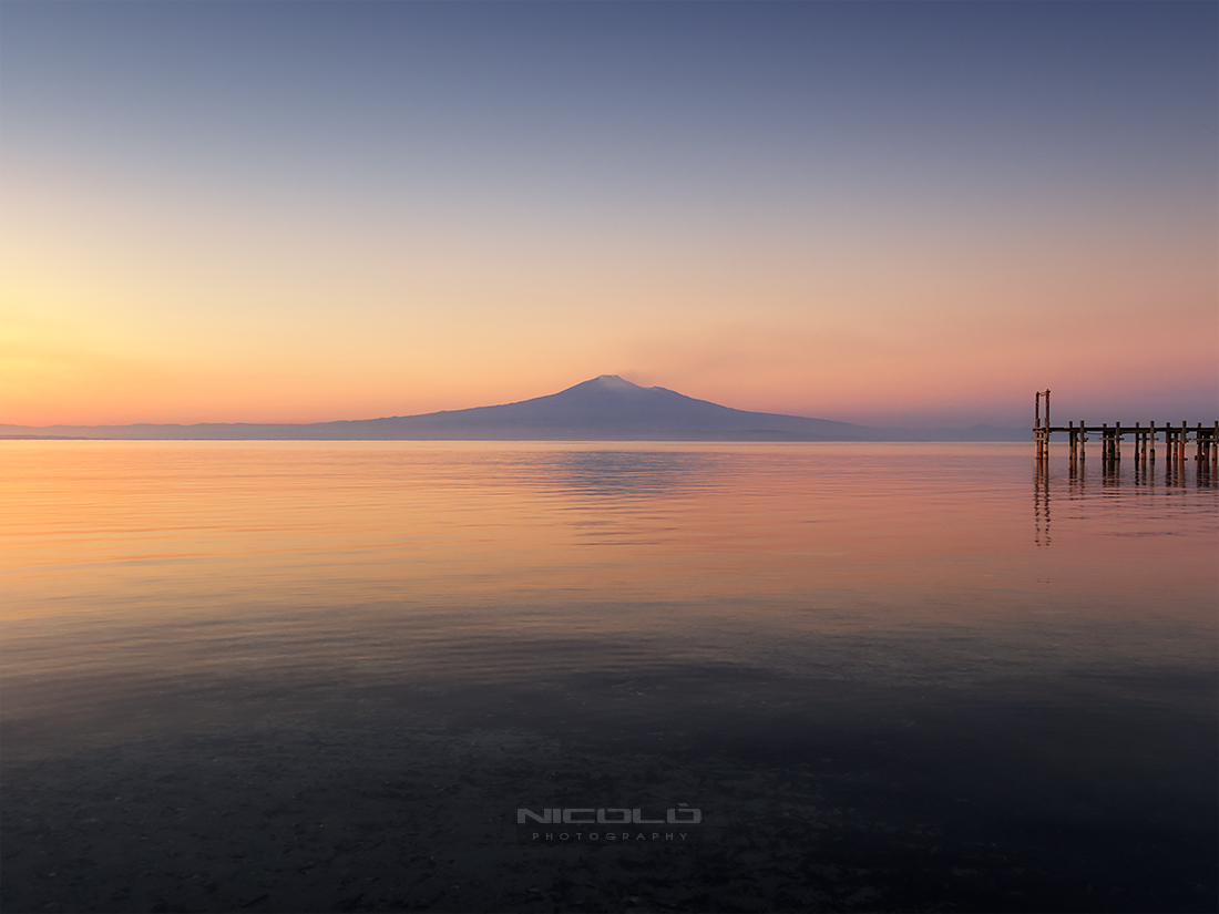 Etna on sunset
