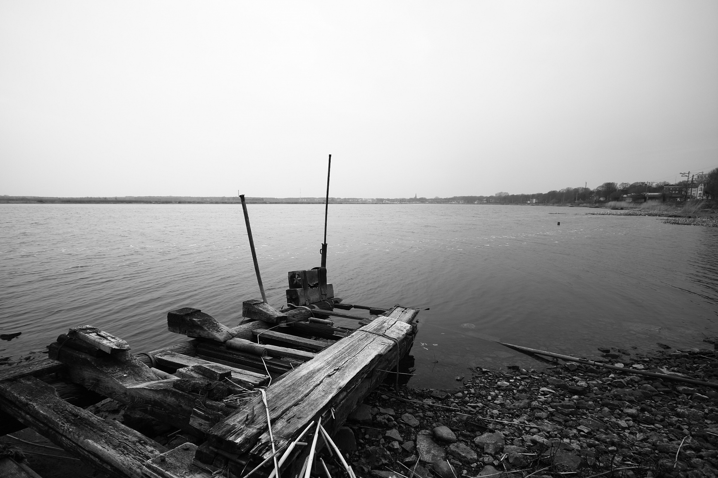 small jetty on the Daugava