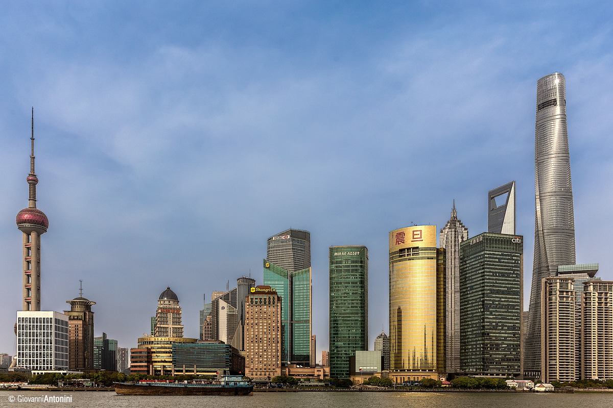 Pudong al tramonto