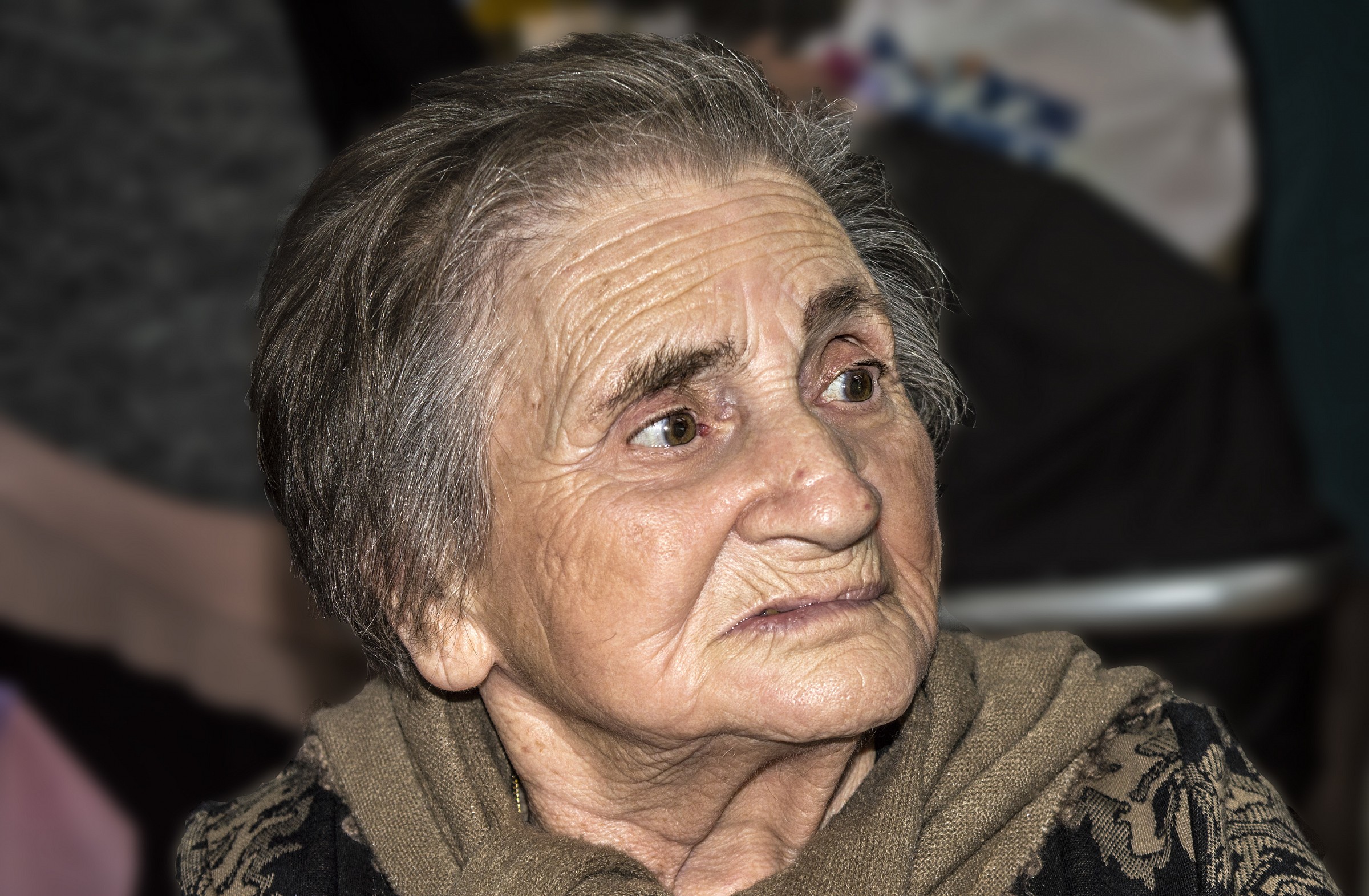 The face of a grandmother