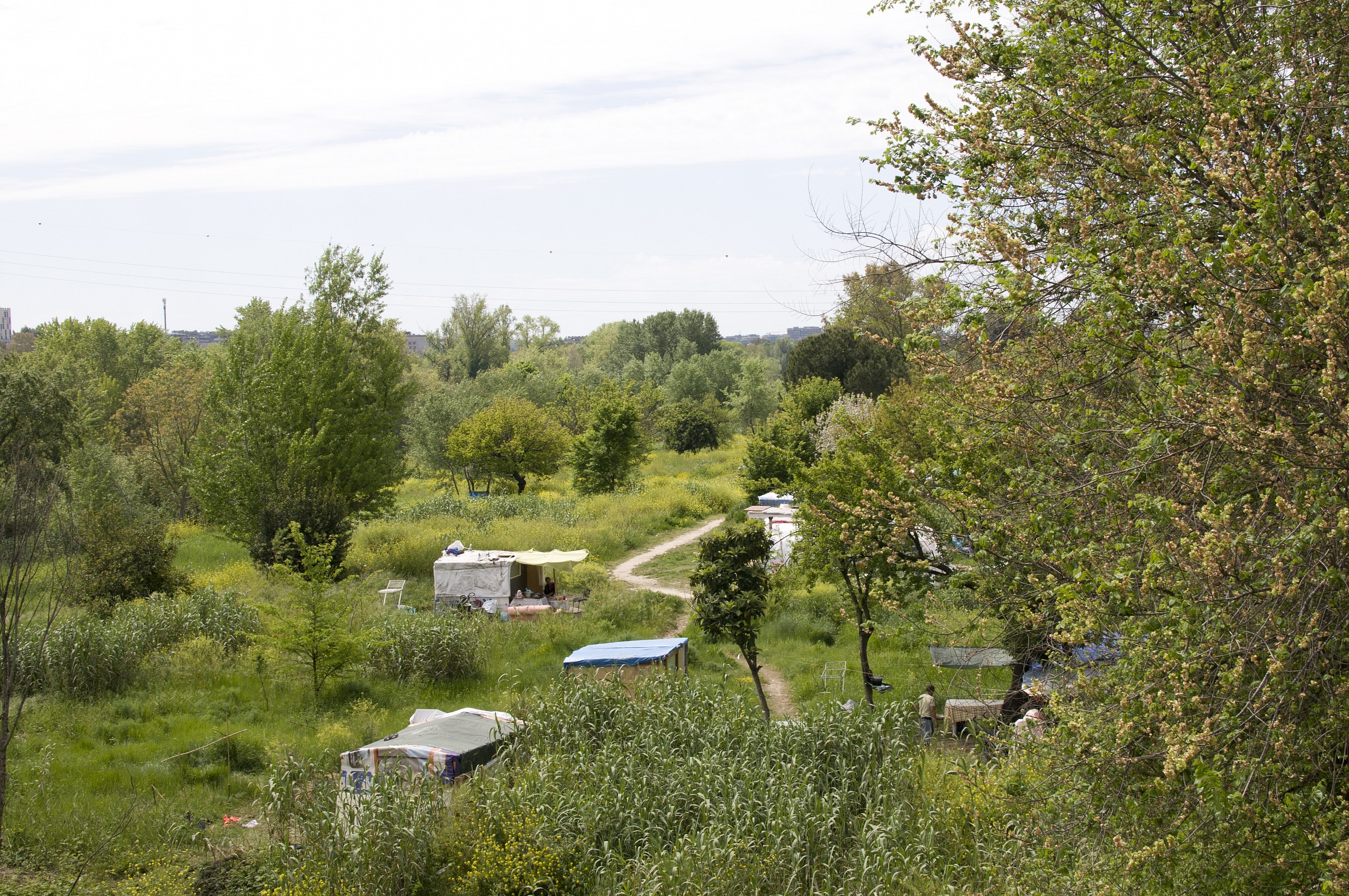 accampamento rom lungotevere Marconi Roma
