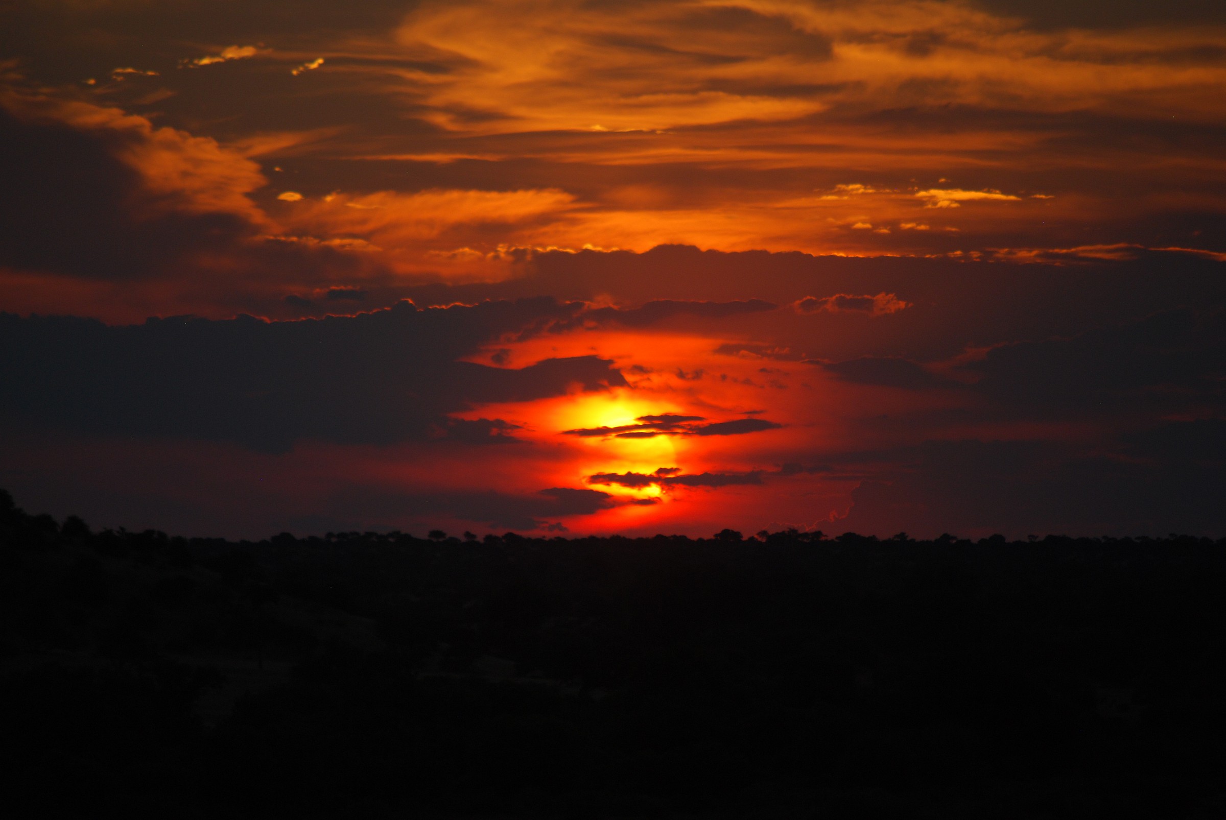 sunset in Botswana