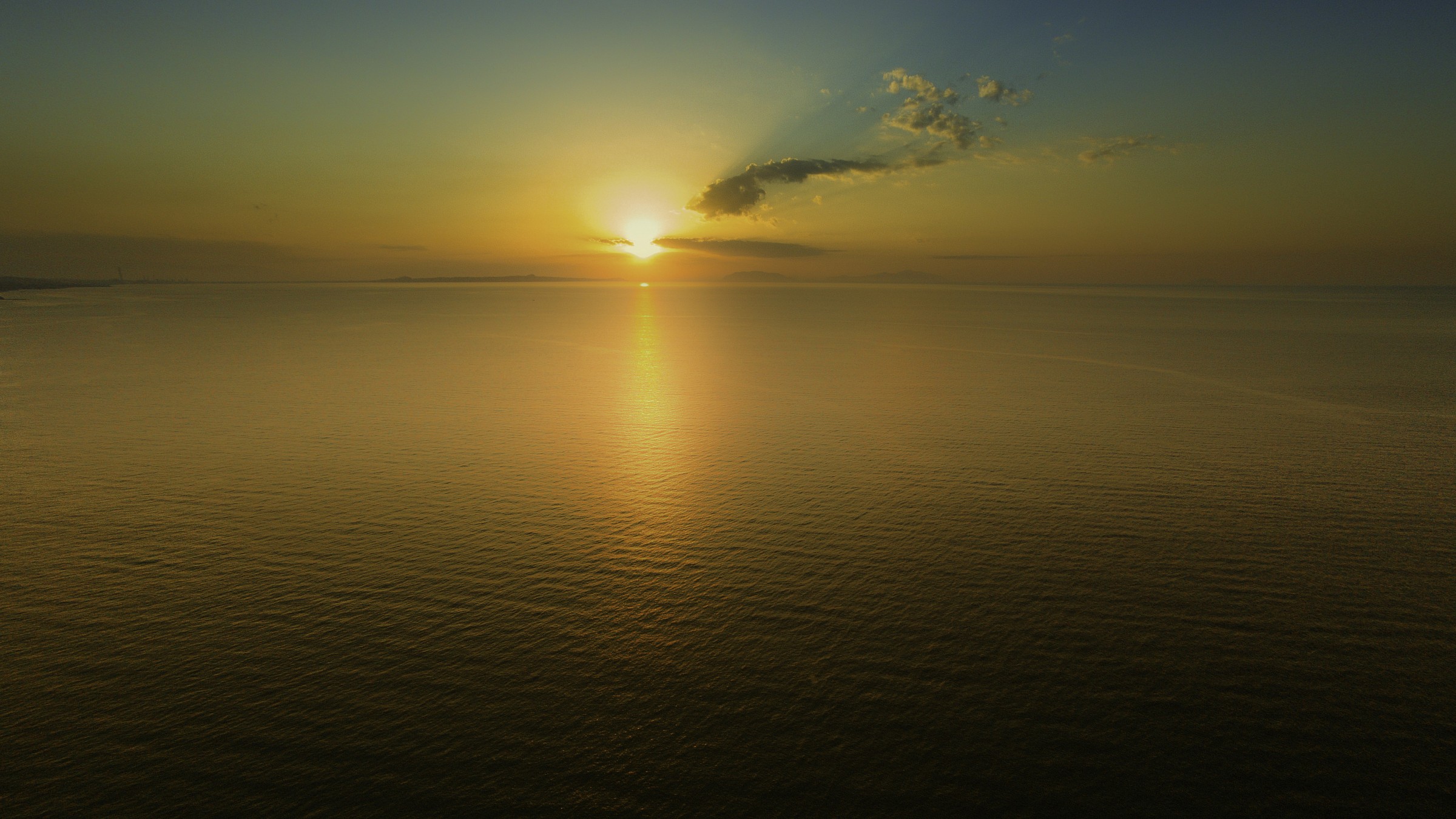 Sunset tall and aeolian