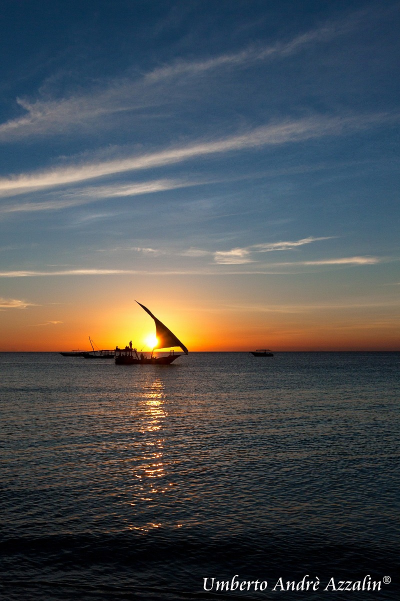 Dhow at sunset