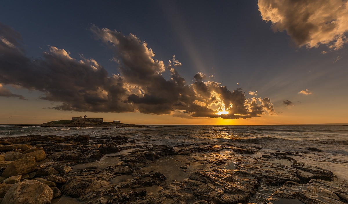 sunset at the current