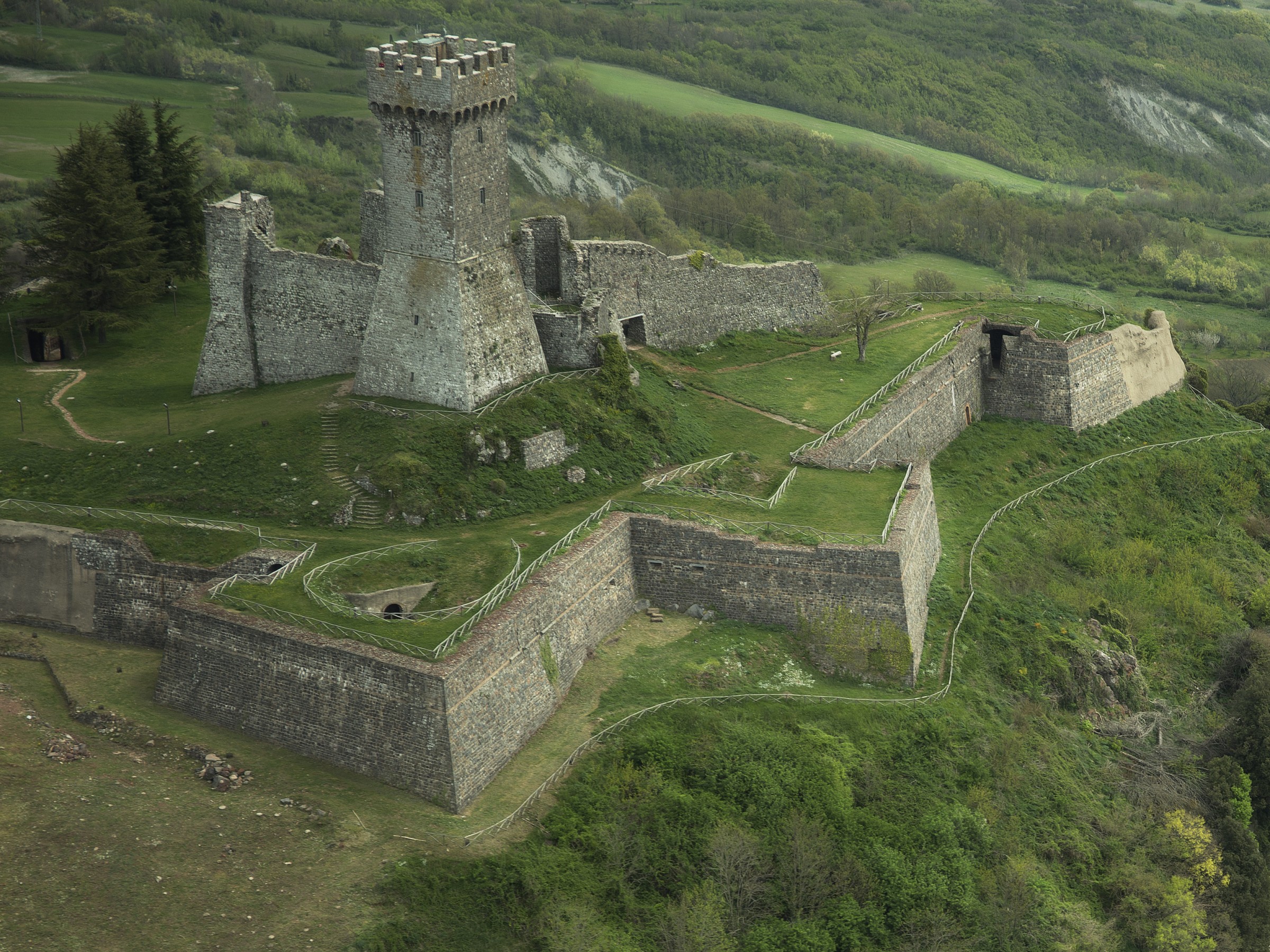 Flying over the Val d'Orcia