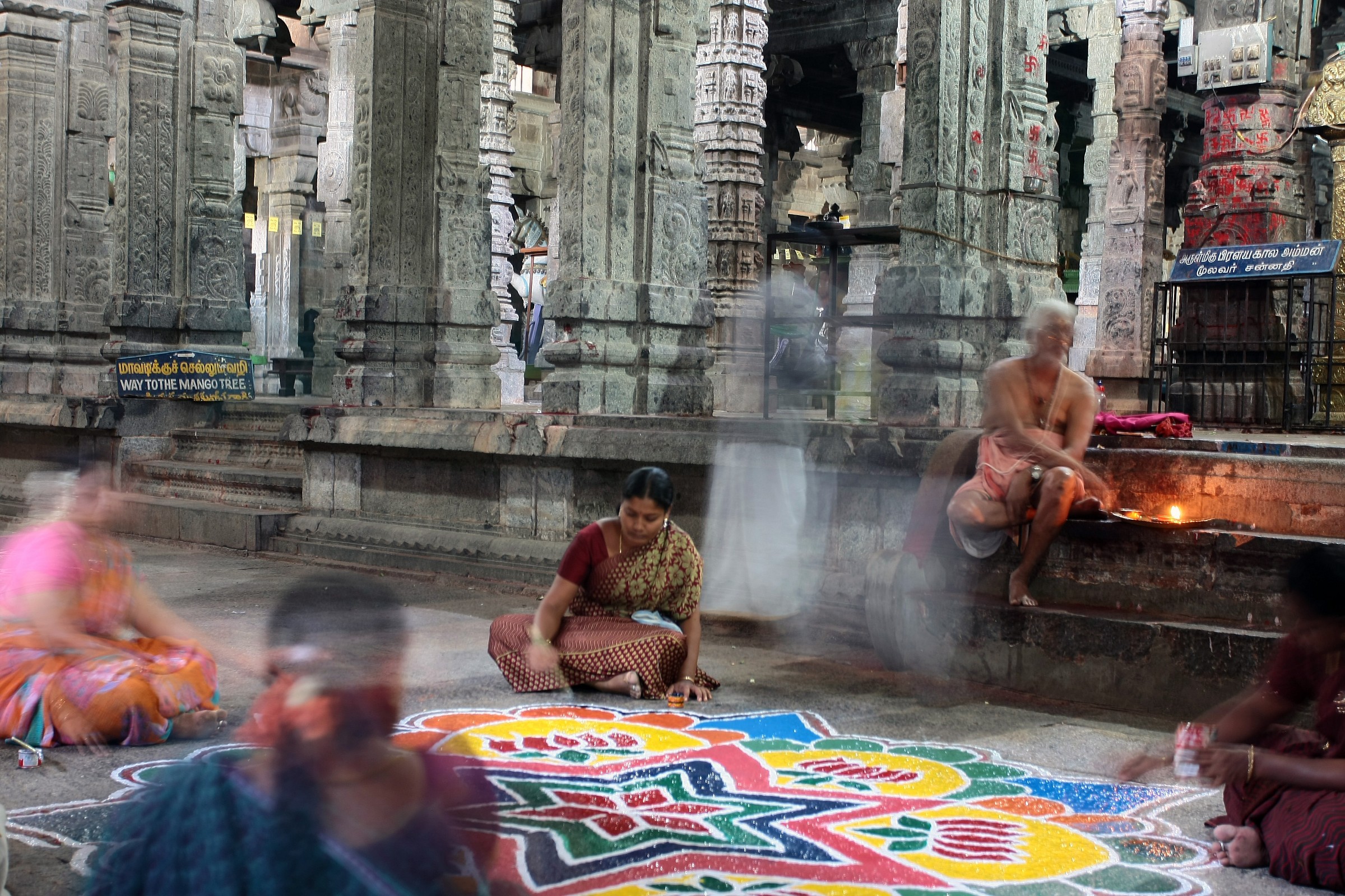 Inside Hindu temple