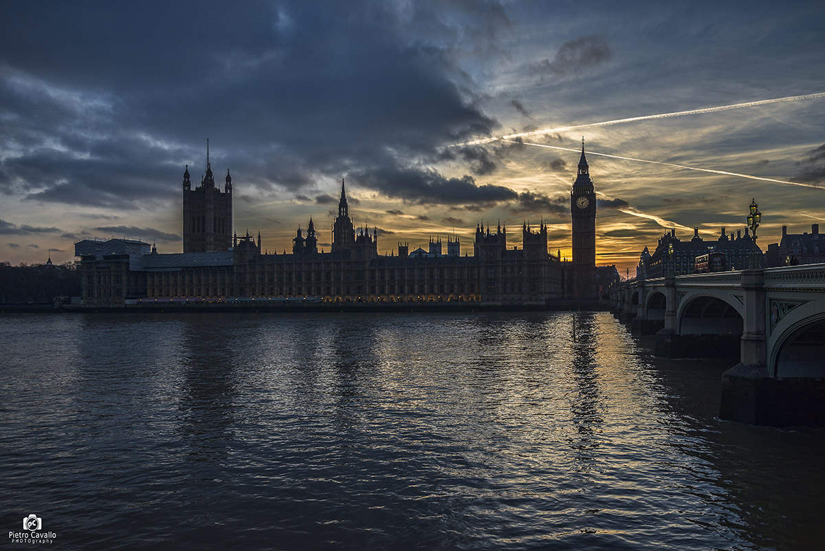 tramonto sul Big Ben