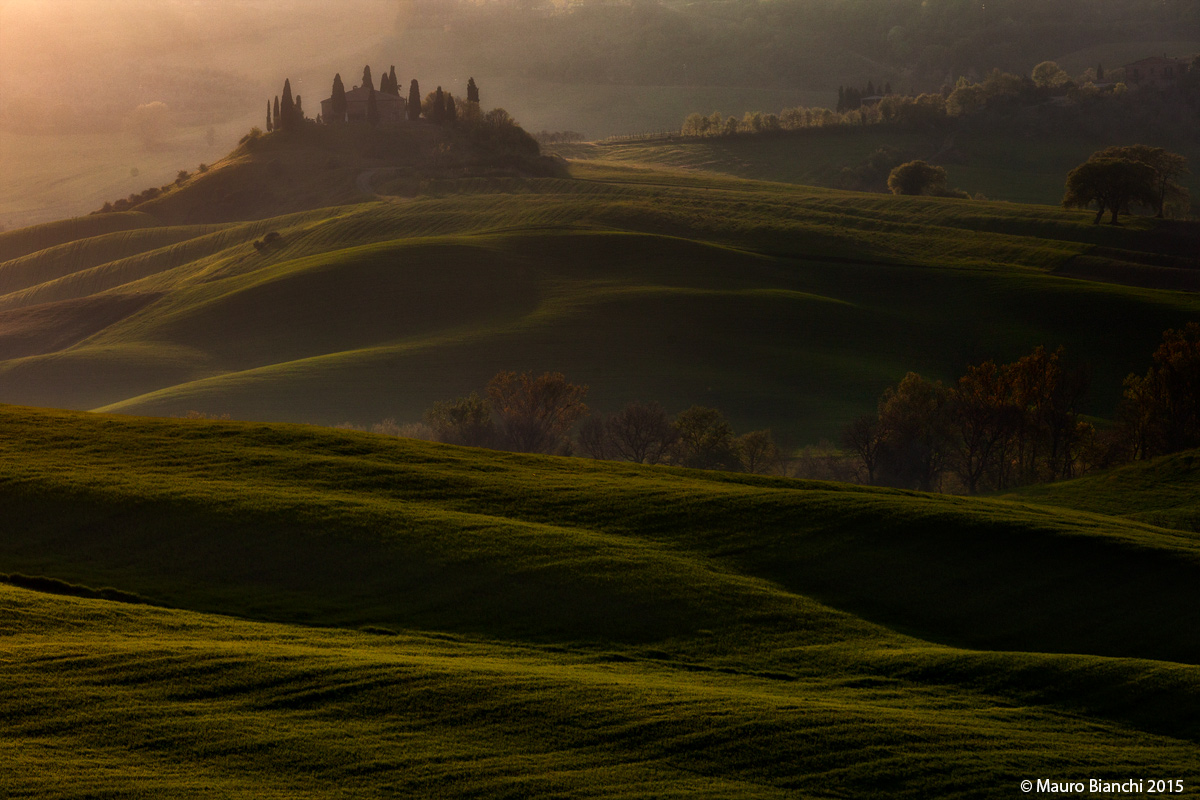 Val d'Orcia at sunset