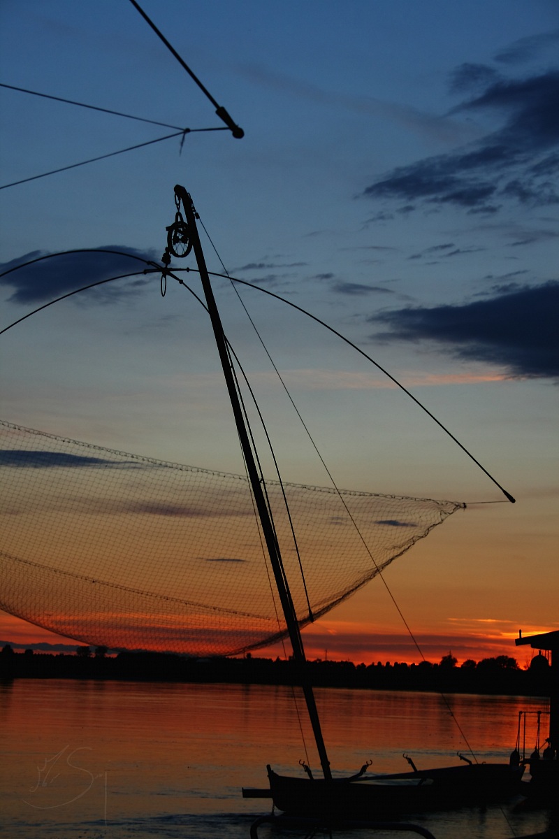 nets at sunset