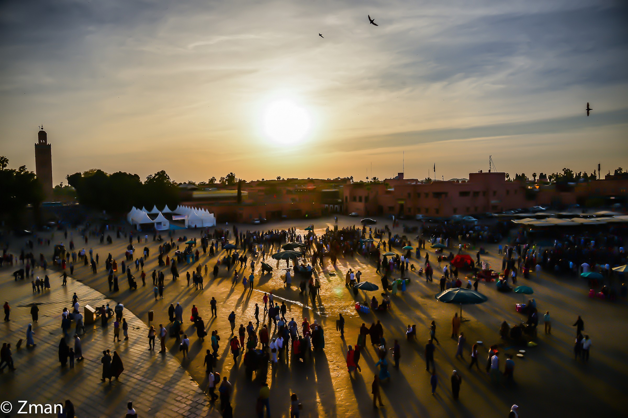 Jamaa Al Fana al tramonto