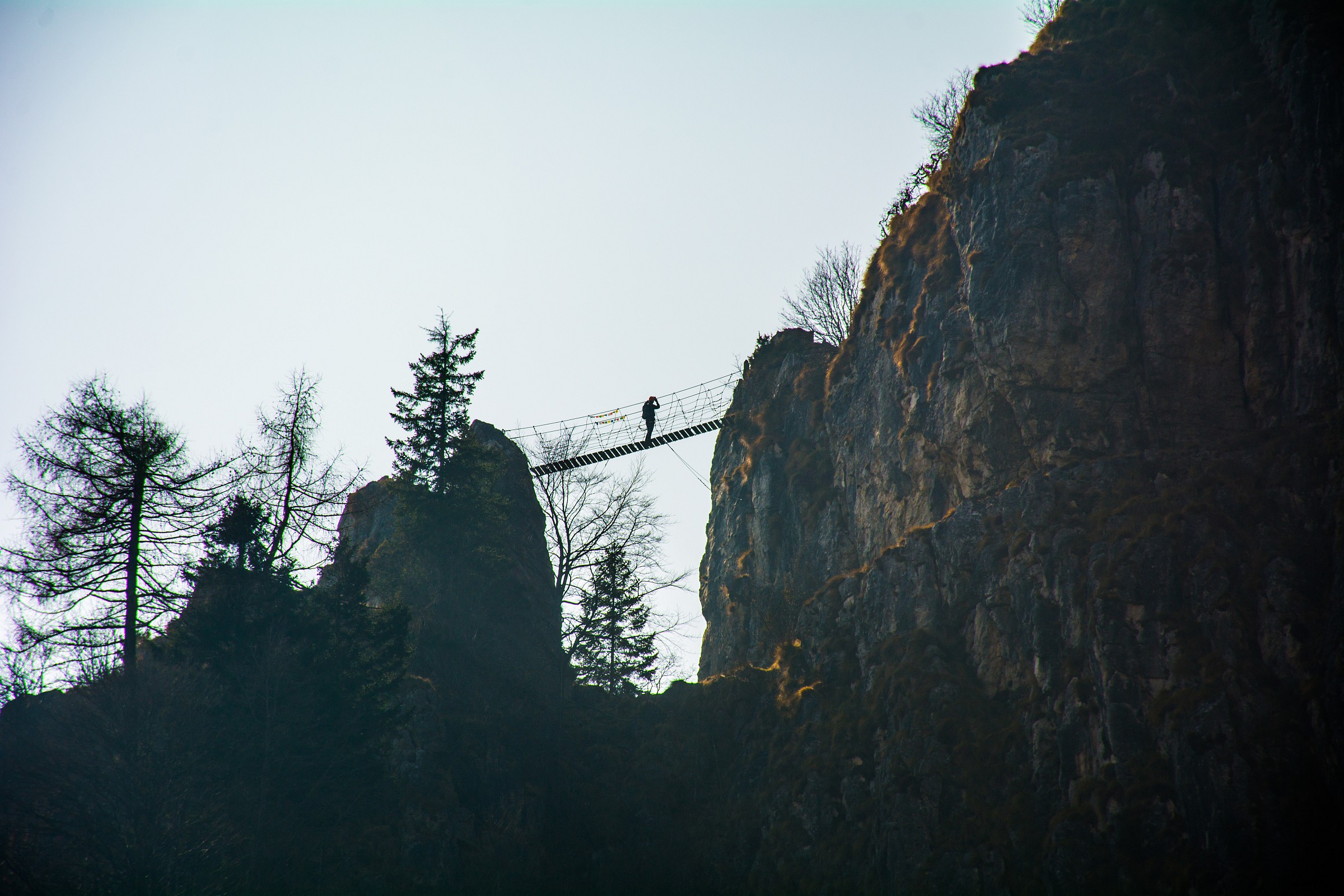 solitario sulla ferrata Sass Brusai