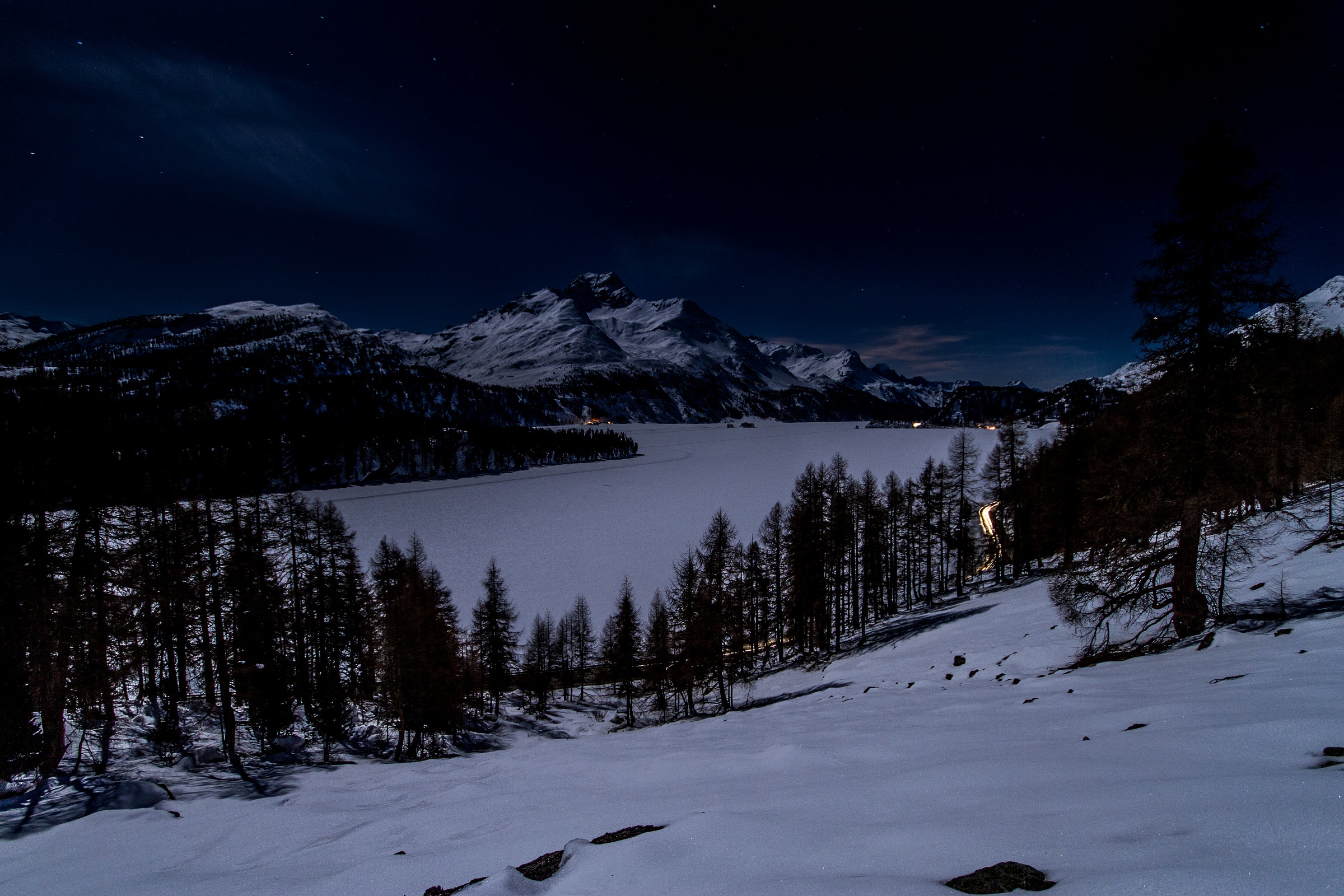 Lago Maloja Inverno Dicembre