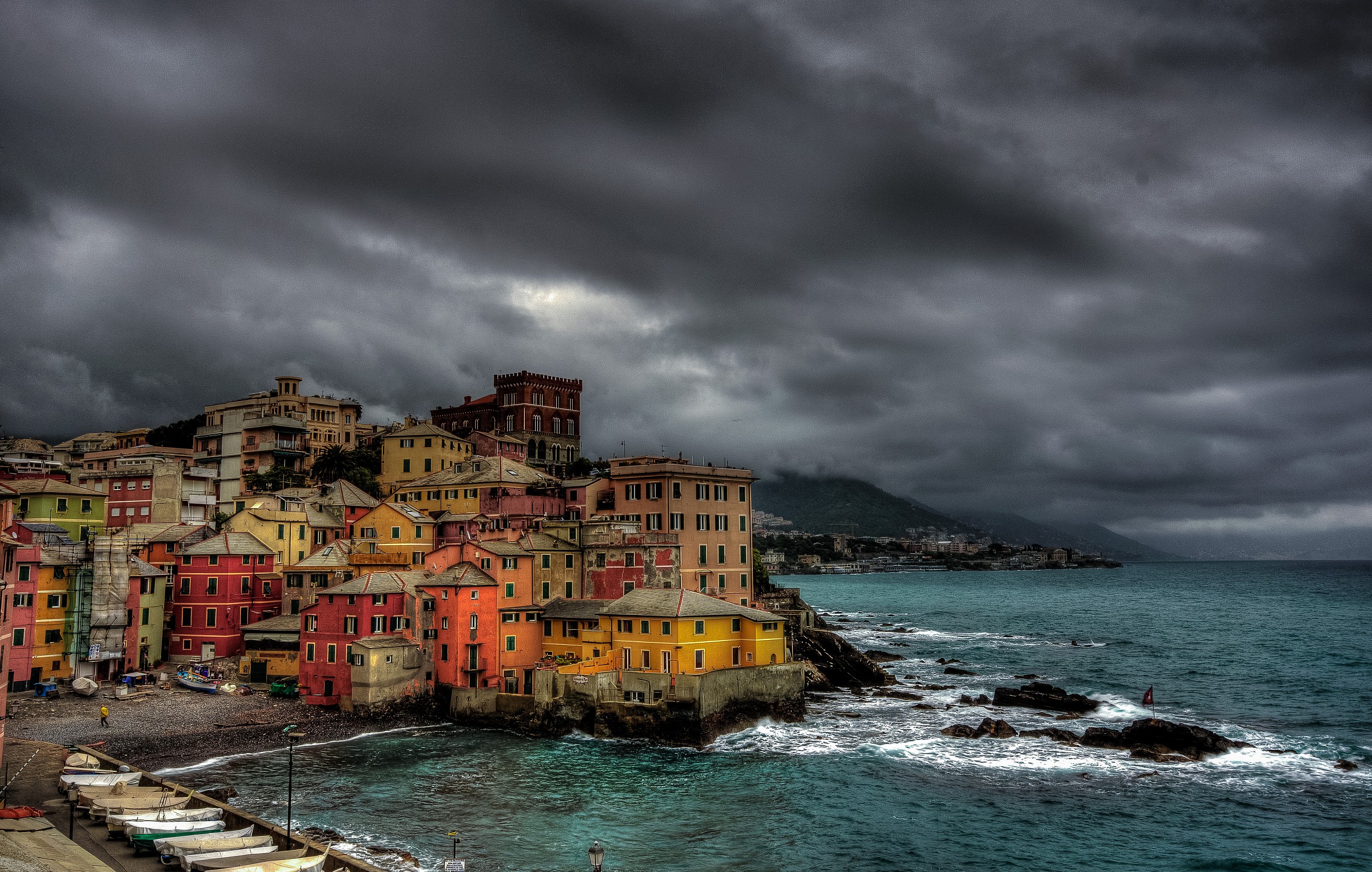 Boccadasse-Genova..una mattina tempestosa
