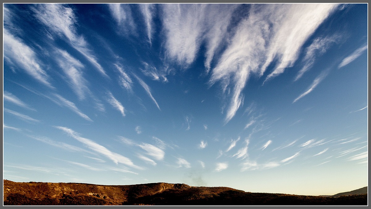 Games of clouds at sunset