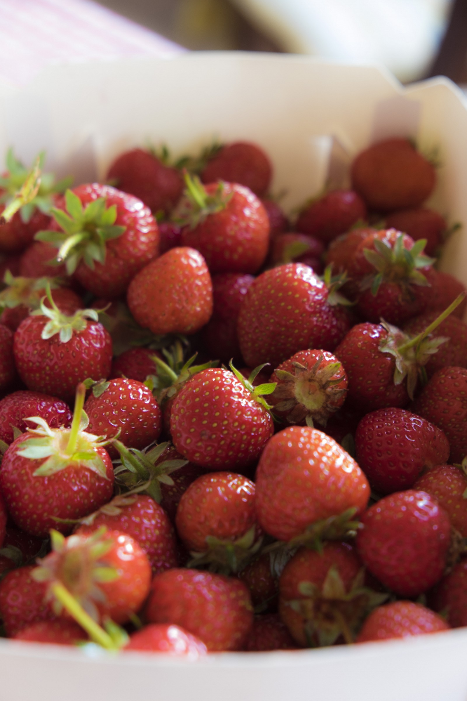 strawberries on the table