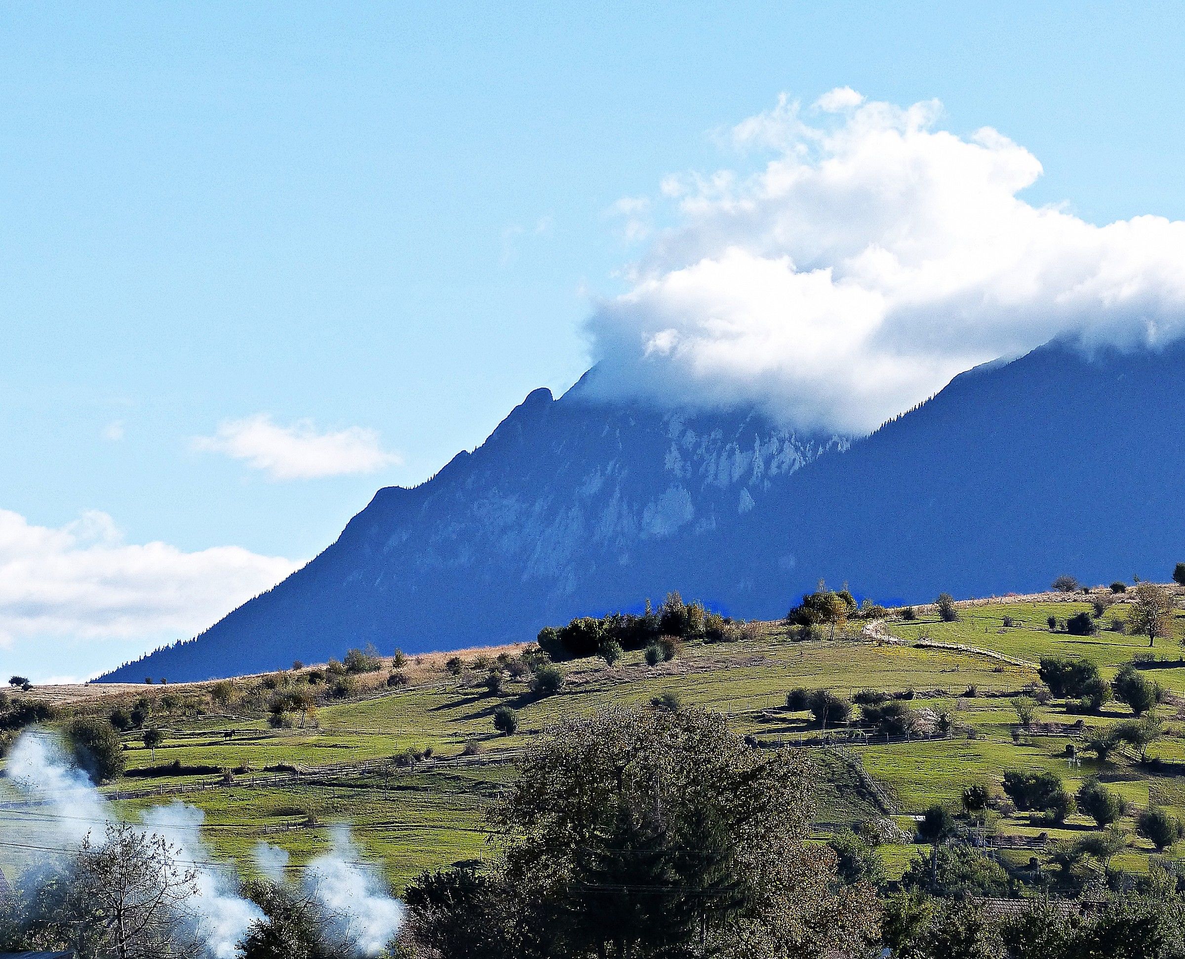 Clouds and mountains