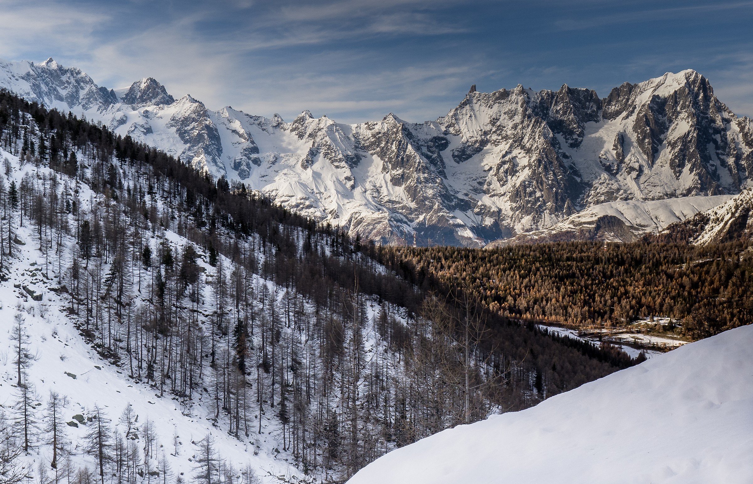 Winter ascent to the lake D'Arpy